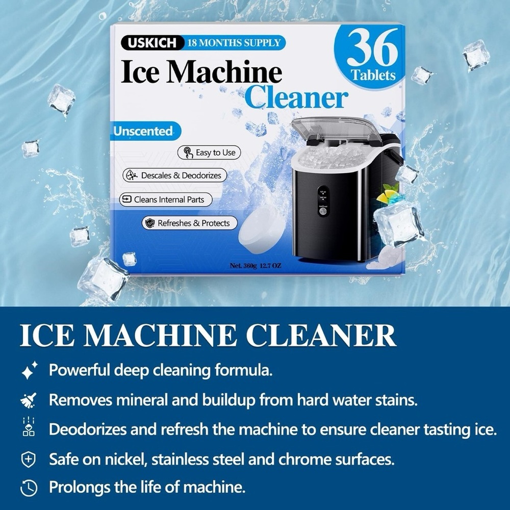 USKICH Ice Machine Cleaner Descaler Tablets - 36 Pack Ice Maker Cleaner - Picture 4 of 15